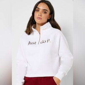 Women’s Nike NSW Shine Funnel Zip Neck Sweatshirt Small